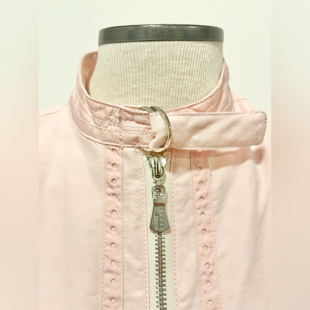 Versace Sport Pink Zip-Up Jacket Luxury Italian Designer Outerwear Windbreaker - Picture 4 of 13